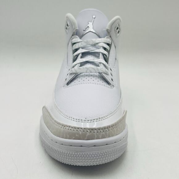 Nike Air Jordan 3 Retro White Silver Sneakers CT8532 111 Men Size 11 NEW main image 8